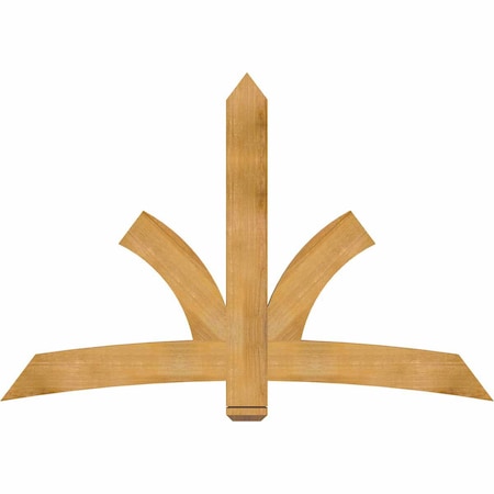 Ekena Millwork Davenport Rough Sawn Timber Gable Bracket, Western Red Cedar, 72"W x 48"H x 2"D x 6"F, 16/12 Pitch GBW072X48X0206DAV00RWR